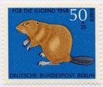 Biberbriefmarke Deutschland 1968 50 Pfg ungestempelt_TN