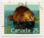 Biberbriefmarke Kanada 25 Cent_TN